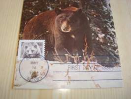 American Wildlife: Black Bear, Mustakarhu, 1981, USA, ensipäiväkortti, FDC, hieno. Katso myös muut kohteeni, mm. noin 1 200 erilaista amerikkalaista