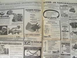 Koneviesti 1976 nr 7, sis. mm. seur. artikkelit / kuvat / mainokset; Lähes 11 000 uutta traktoriv. 1975, Veronan näyttely 1976, Korkeapainepesuri - tehokas