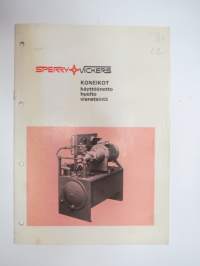 Sperry-Vickers koneikot - käyttöönotto, huolto, vianetsintä -manual