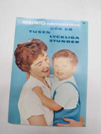 Mainio-tvättmaskinen ger er tusen lyckliga stunder (Rosenlew) -myyntiesite ruotsiksi -washing machine brochure in swedish