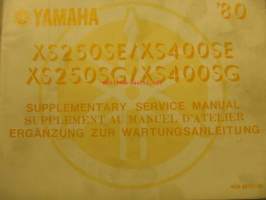 Yamaha XS250SE XS400SE XS250SG XS400SG supplementary service manual