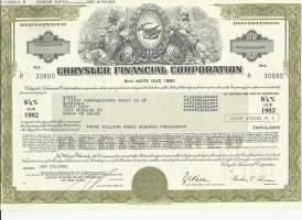 Chrysler Financial Co , osakekirja 1981