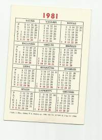 Lompakkoalmanakka    1981  -   kalenteri