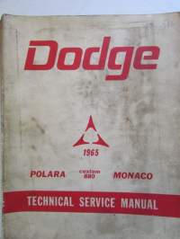 Dodge Polara, Monaco Custom 880 1965 - Technical Service Manual