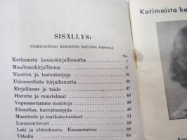 WSOY:n kirjoja jouluksi - Kirjojen maailma 3-4-/1937, kansikuvitus Onni Oja