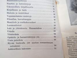 WSOY:n kirjoja jouluksi - Kirjojen maailma 3-4-/1937, kansikuvitus Onni Oja