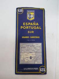 Espana - Portugal sur Grandes Carreteras - Michelin -tiekartta / road map