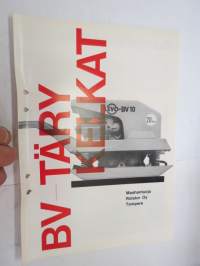Rotator Oy (edustajana) Lewark &amp; Voigt /  BV-tärykelkat BV-3, BV-6, BV-10, BV-20 -myyntiesite / brochure