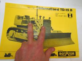 International TD-15 B puskutraktori -myyntiesite / bulldozer brochure
