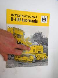 International B-100 telakuormaajaa -myyntiesite / bulldozer brochure