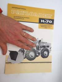 International Payloader H-70 sarja F 4-pyörävetoinen kuormaaja -myyntiesite / bulldozer brochure