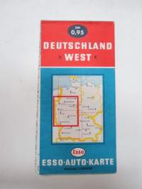Deutschland West - Esso-Auto-Karte -map / kartta