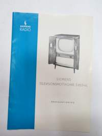 Siemens Televisionsmottagare S 653 ksL bruksanvisning -käyttöohjekirja ruotsiksi / television manual in swedish