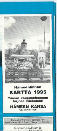 Hämeenlinna 1995   matkailuesite  matkailukartta  - kartta