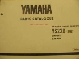 Yamaha AS220 Snow Thrower parts catalogue lumilinko varaosaluettelo