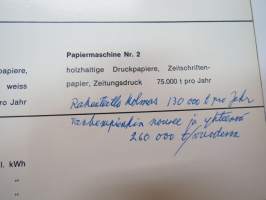 Kajaani Oy 1907-1967 -kuvakirja tehtaan nykypäivästä (saksankielinen) / presentation book of an mill (in german)