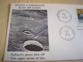 Apollo 11, 1969, USA, ensipäiväkuori, FDC, harvinaisempi kuorimalli. Katso myös muut kohteeni, minulla on myynnissä mm. noin 1 200 erilaista amerikkalaista