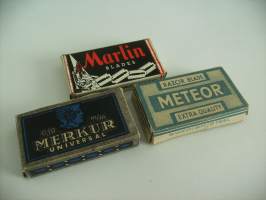 Marlin, Merkur ja Meteor tyjhä partateräkäärepakkaus 3 eril