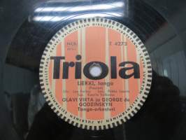 Triola T 4273 Olavi Virta ja George de Godzinskyn Tango-orkesteri - Liekki /  Assuncion -savikiekkoäänilevy, 78 rpm 10&quot; record