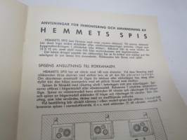 Anvisningar för inmontering och användning av Hemmets spis - patenterad -asennus- ja käyttöohjeita ruotsiksi / kitchen stove assembly and use