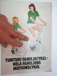 Tunturi familjecykel - motioncykel -broschyr - myyntiesite ruotsiksi / brochure