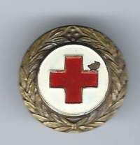 Röda Korset  - vanha  lukkoneulamerkki  rintamerkki