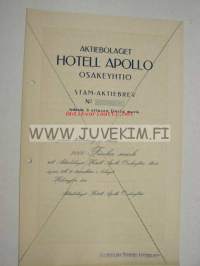Aktiebolaget Hotell Apollo Osakeyhtiö, Helsingfors 1 000 mk -osakekirja