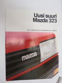 Mazda 323 3-ovinen Hatchback / 4-ovinen Hatchback / 4-ovinen Saloon 1986 -myyntiesite / brochure