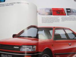 Mazda 323 3-ovinen Hatchback / 4-ovinen Hatchback / 4-ovinen Saloon 1986 -myyntiesite / brochure