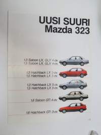 Mazda 323 1986 -myyntiesite / brochure