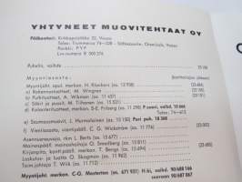 Muovit 1967 - Rakennustuotteet - Yhtyneet Muovitehtaat Oy (Vaasan Tehtaat - Pietarsaaren Tehtaat) -tuoteluettelo + teknistä tietoa -product catalog