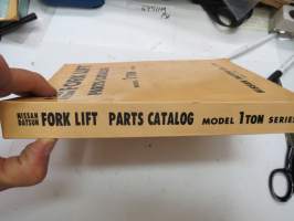 Nissan - Datsun Forklift model 1 ton series Parts Catalog -varaosaluettelo, trukki 1 tonnin