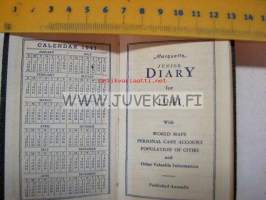 Diary 1941 Marguette Junior Diary