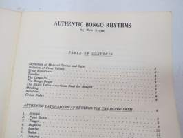 Authentic Bongo rhytms by Bob Evans - guidebook &amp;notes / bongo-rumpujen soiton oppi- ja nuottikirja
