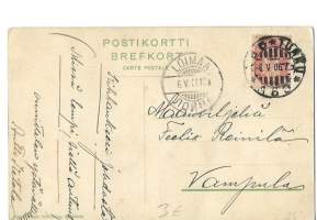 Merta - postikortti kulkenut 1906