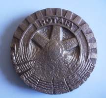 Rotary ( Erkki Eronen ) kullattu mitali taidemitali 70 mm