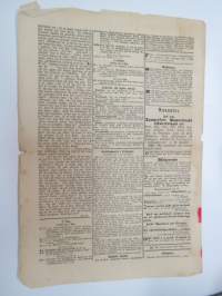 Hufvudstadsbladet Tisdagen den 1 Maj 1866, innehåller bl.a följande artiklar / reklam / notiser; Från St. Petersburg  ingenting nytt rörande rörande