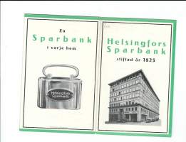Helsingfors Sparbank - vanha mainos
