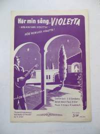 Hör min sång, Violetta (Hor min sang, Violetta, Hör&#039; mein Lied, Violetta )