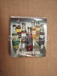 Lahden A / Schweppes  -mainostikkuvihko / tulitikkuaski