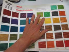 Wintermix Pentol puunsuoja - Kimmo kuultolakka -maaliesite ja värikartta / paint brochure &amp; colour chart