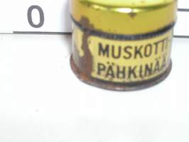 Maustepurkki muskottipähkinää - Peltiä
