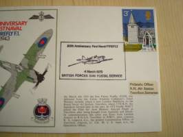 The Royal Air Force, R.A.F. 30th Anniversary of the First Naval Fairey Firefly F.1. 1943, Iso-Britannia, 1973, ensipäiväkuori, FDC. Katso myös muut kohteeni mm.