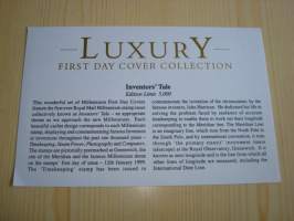 4 kpl The Millenium, Inventor´s Tale, Limited Edition, Luxury First Day Cover Collection, 1999, Iso-Britannia, ensipäiväkuori, FDC. Katso myös muut kohteeni mm.