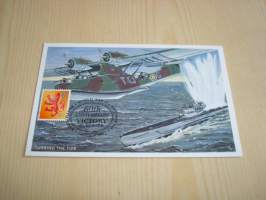Battle of Atlantic, 60th Anniversary Victory in Europe, WWII, 2. maailmansota, sukellusvene, Natsisaksa, postikortti, vuodelta 2005, ensipäiväkortti, maksikortti,