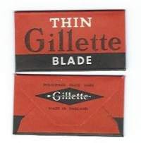 Thin Gillette  - partateräkääre sisällä partaterä