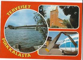 Terveiset Pirkkalasta - paikkakuntapostikortti postikortti kulkematon