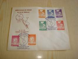 Dia de Las Americas, 1962, Paraguay, ensipäivänkuori, FDC, 7 erilaista postimerkkiä. Katso myös muut kohteeni mm. noin 1200 erilaista amerikkalaista