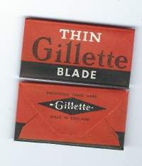 Thin Gillette - partateräkääre sisällä partaterä