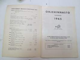 Muovit 1965 - Yhtyneet Muovitehtaat Oy -Oy Wiik &amp; Höglund Ab Chemicalsin tiptteet (Vaasa) / Oy Nars Ab (Pietarsaari) -kattava luettelo monenlaisista muoveista;